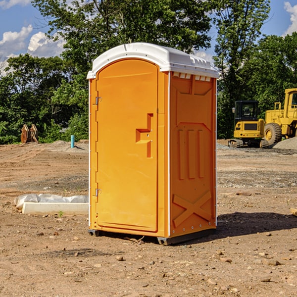 how often are the porta potties cleaned and serviced during a rental period in Skyforest California